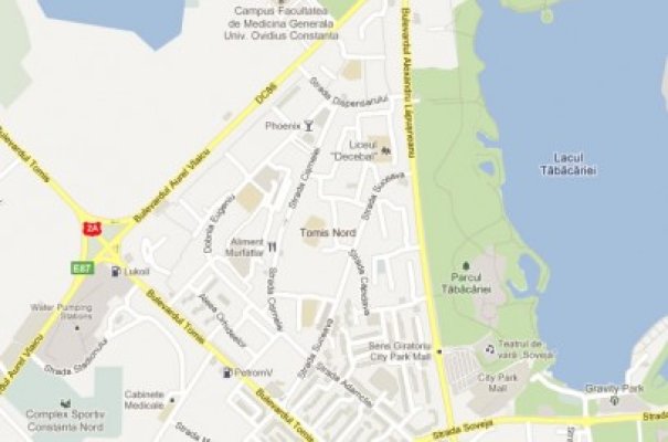 Harta punctelor administrativ - turistice ale Constanţei, posibil integrată în Google Maps